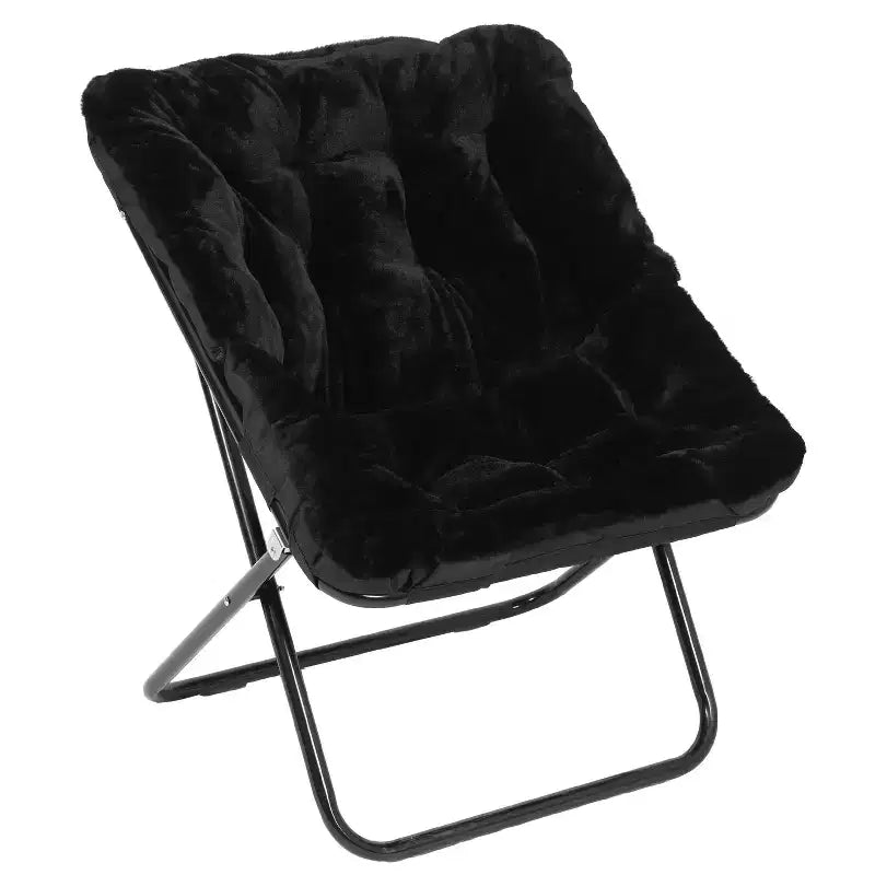 Fauteuil lune pliable et ottoman surdimensionnés Emma et Oliver pour dortoir, chambre à coucher
