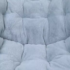 Fauteuil lune pliable et ottoman surdimensionnés Emma et Oliver pour dortoir, chambre à coucher