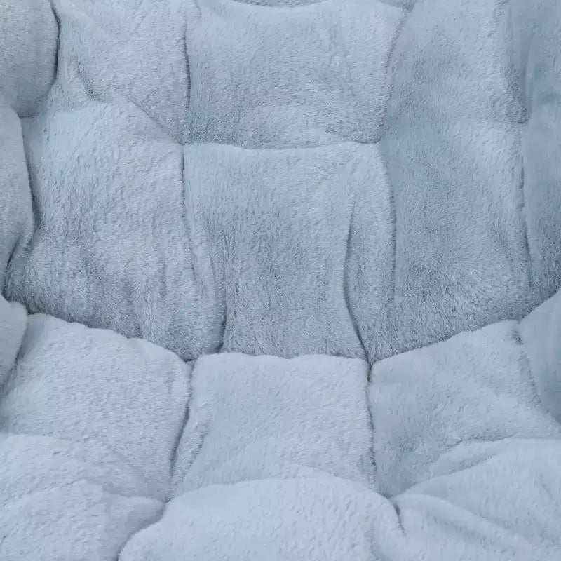 Fauteuil lune pliable et ottoman surdimensionnés Emma et Oliver pour dortoir, chambre à coucher