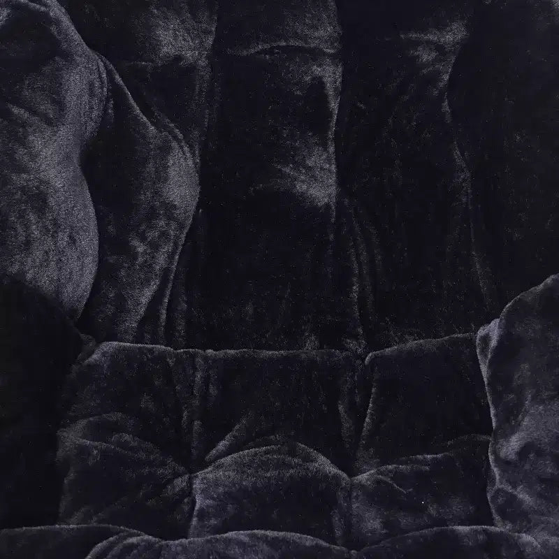 Fauteuil lune pliable et ottoman surdimensionnés Emma et Oliver pour dortoir, chambre à coucher