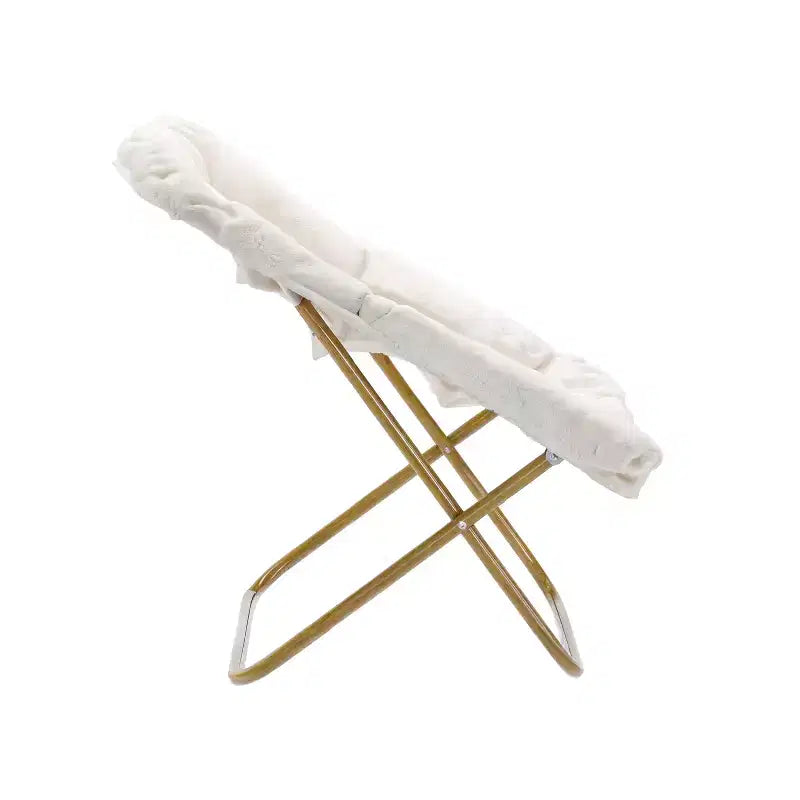 Fauteuil lune pliable et ottoman surdimensionnés Emma et Oliver pour dortoir, chambre à coucher