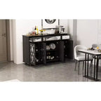 Famapy Bahut 3 Tiroirs 140 cm de Large avec Design Moderne Meuble Miroir Bahut Buffet
