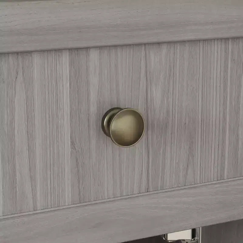Buffet à 3 tiroirs Famapy Gris Moire de 155,4 cm de large avec design moderne, meuble de rangement, armoire de rangement
