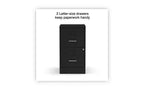Classeur vertical Alera Soho, 2 tiroirs : Classeur/Classeur, Lettre, Noir, 14 x 18 x 24,1