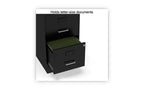Classeur vertical Alera Soho, 2 tiroirs : Classeur/Classeur, Lettre, Noir, 14 x 18 x 24,1