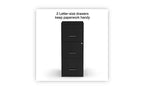 Classeur vertical Alera Soho, 3 tiroirs : Classeur/Classeur/Classeur, format Lettre, noir, 14 x 18 x 34,9