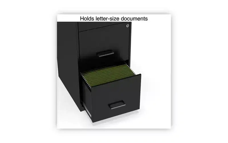 Classeur vertical Alera Soho, 3 tiroirs : Classeur/Classeur/Classeur, format Lettre, noir, 14 x 18 x 34,9