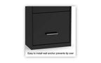 Classeur vertical Alera Soho, 3 tiroirs : Classeur/Classeur/Classeur, format Lettre, noir, 14 x 18 x 34,9