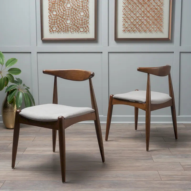 Chaises de salle à manger modernes du milieu du siècle Francie (lot de 2) par Christopher Knight Home - 20,50 L x 20,25 P x 29,75 H