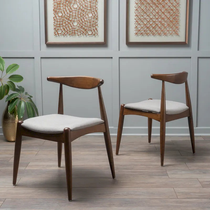 Chaises de salle à manger modernes du milieu du siècle Francie (lot de 2) par Christopher Knight Home - 20,50 L x 20,25 P x 29,75 H