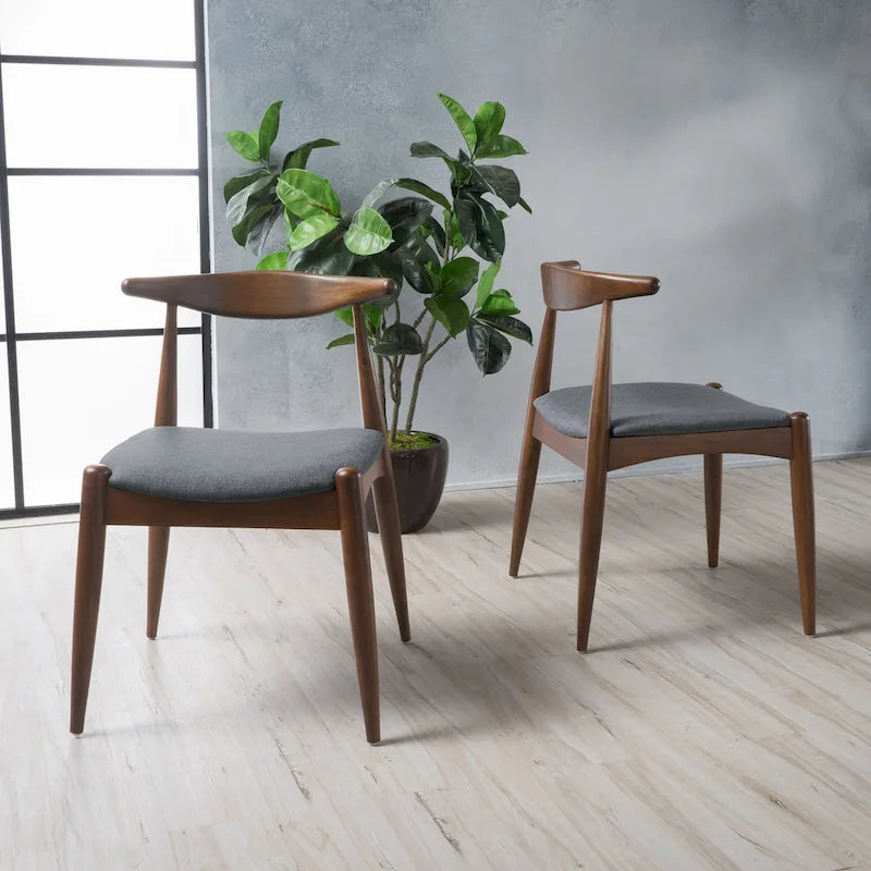 Chaises de salle à manger modernes du milieu du siècle Francie (lot de 2) par Christopher Knight Home - 20,50 L x 20,25 P x 29,75 H
