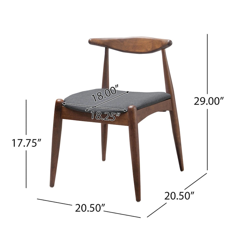 Chaises de salle à manger modernes du milieu du siècle Francie (lot de 2) par Christopher Knight Home - 20,50 L x 20,25 P x 29,75 H