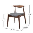 Chaises de salle à manger modernes du milieu du siècle Francie (lot de 2) par Christopher Knight Home - 20,50 L x 20,25 P x 29,75 H