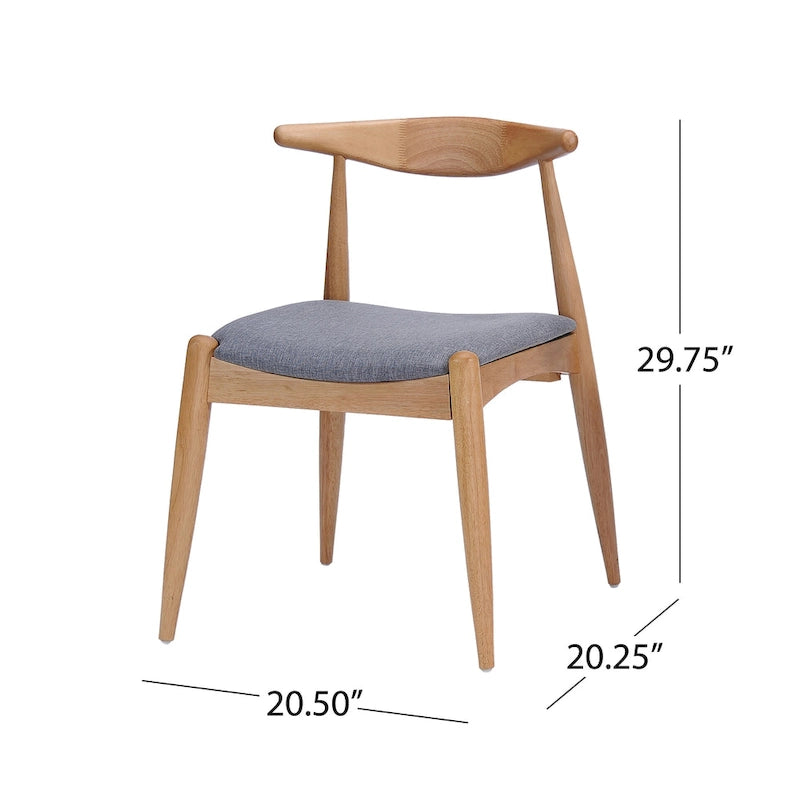 Chaises de salle à manger modernes du milieu du siècle Francie (lot de 2) par Christopher Knight Home - 20,50 L x 20,25 P x 29,75 H