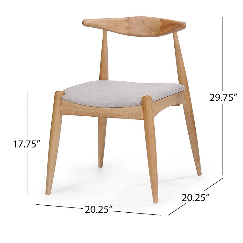 Chaises de salle à manger modernes du milieu du siècle Francie (lot de 2) par Christopher Knight Home - 20,50 L x 20,25 P x 29,75 H