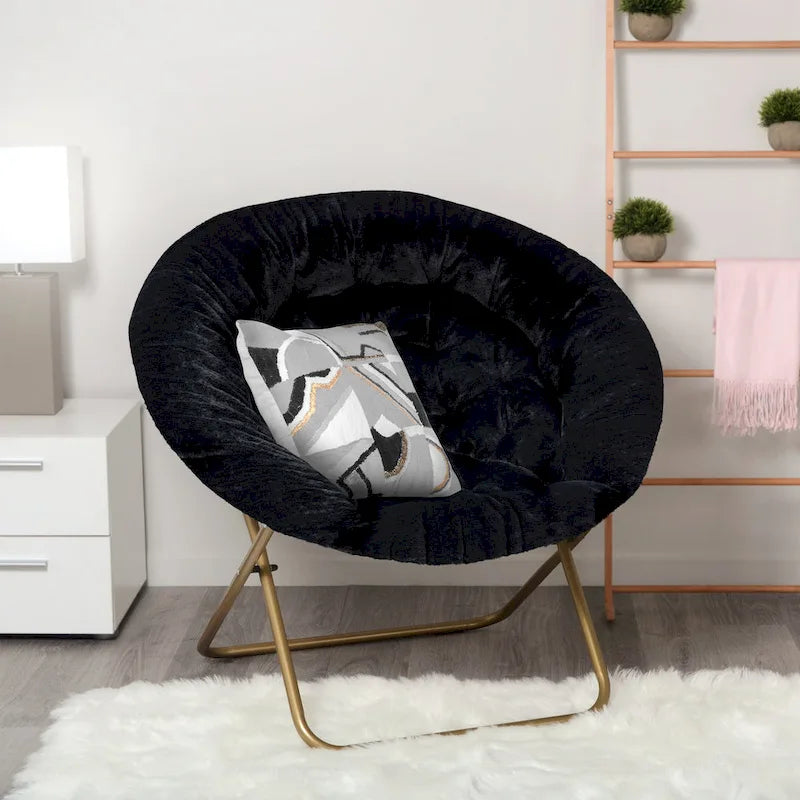 Fauteuil soucoupe Milliard Cozy X-Large en fausse fourrure
