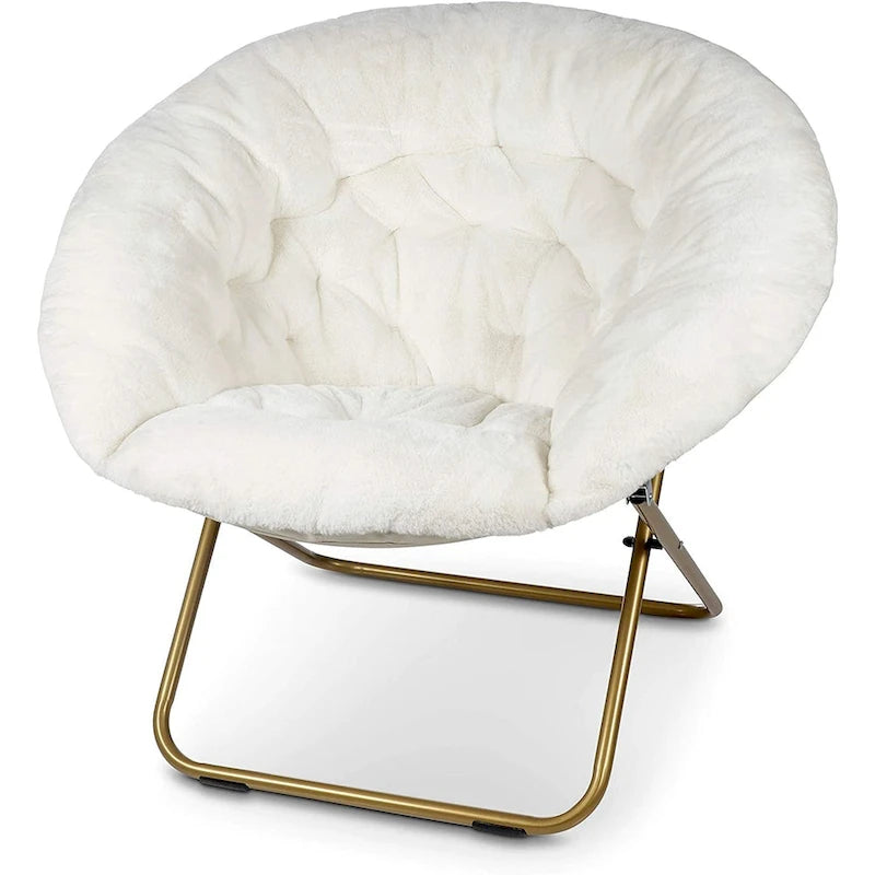 Fauteuil soucoupe Milliard Cozy X-Large en fausse fourrure