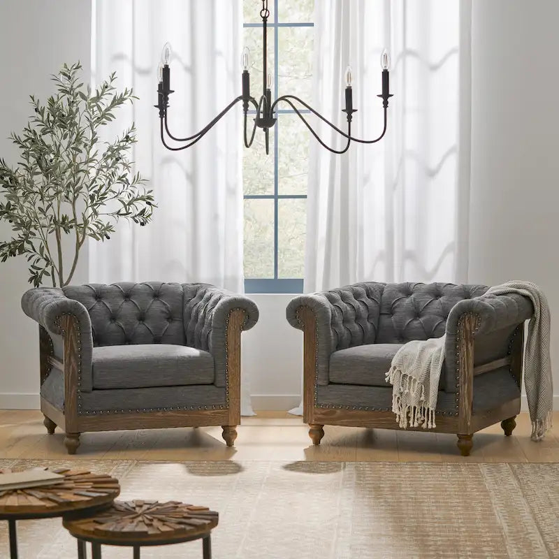 Fauteuils en tissu Voll (ensemble de 2) par Christopher Knight Home