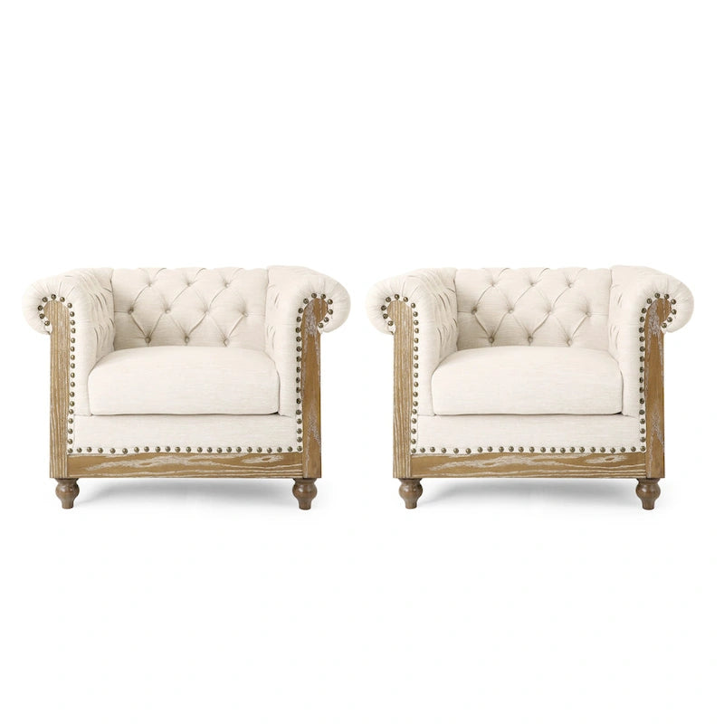 Fauteuils en tissu Voll (ensemble de 2) par Christopher Knight Home