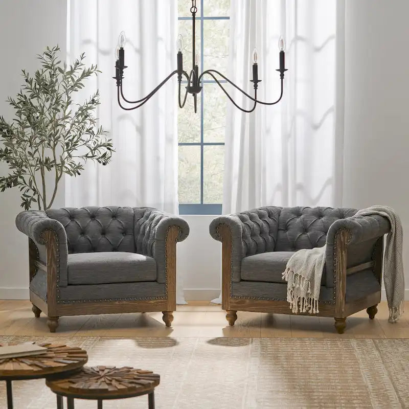 Fauteuils en tissu Voll (ensemble de 2) par Christopher Knight Home