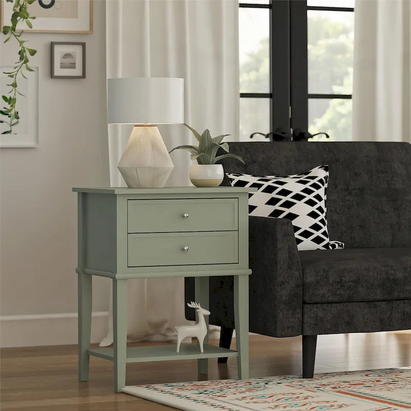 Table d'appoint avec 2 tiroirs Avenue Greene Bantum