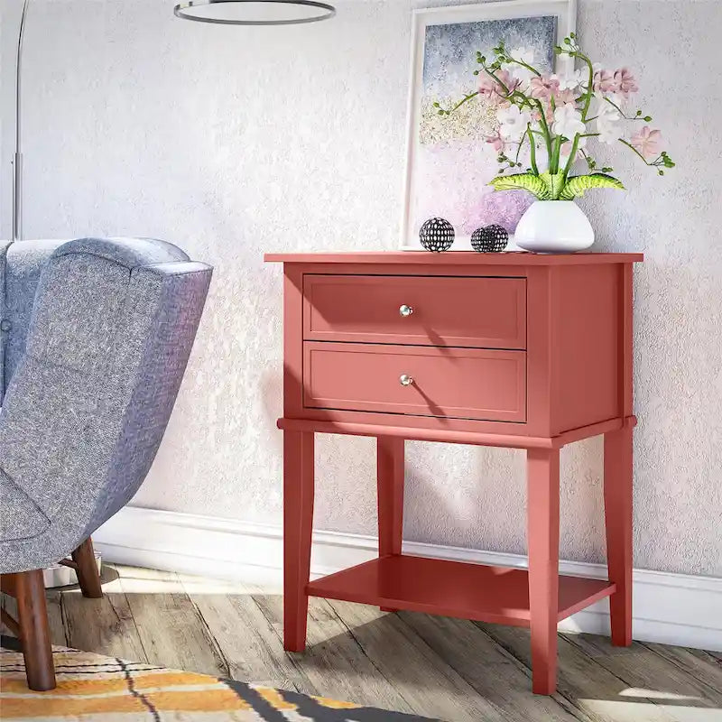 Table d'appoint avec 2 tiroirs Avenue Greene Bantum