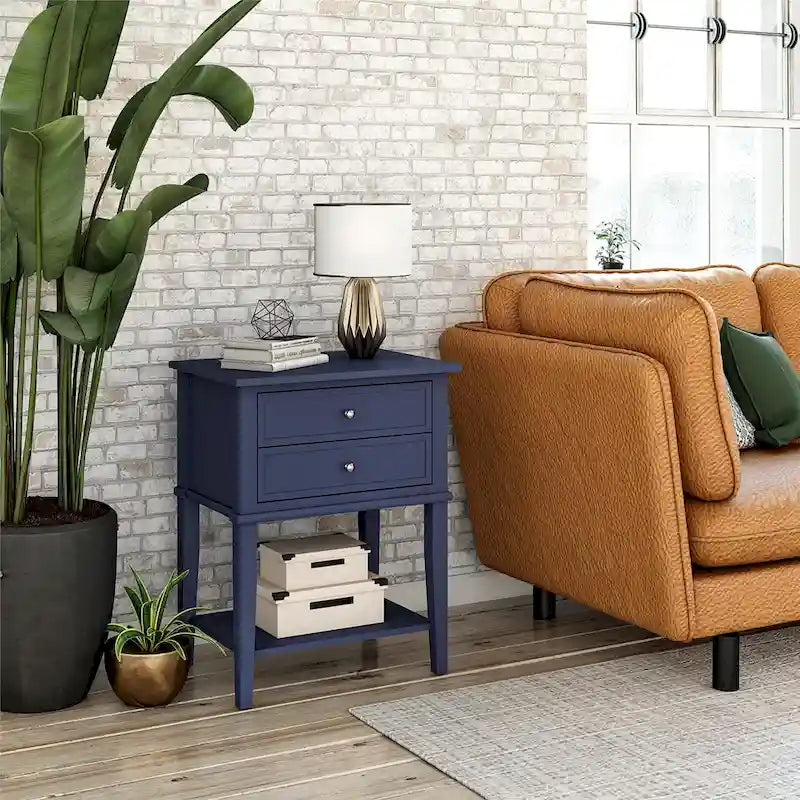Table d'appoint avec 2 tiroirs Avenue Greene Bantum