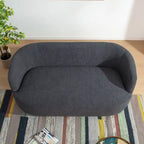 KINWELL Causeuse 2 places en tissu bouclé avec oreillers