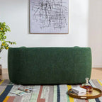 KINWELL Causeuse 2 places en tissu bouclé avec oreillers