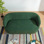 KINWELL Causeuse 2 places en tissu bouclé avec oreillers