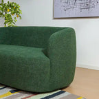 KINWELL Causeuse 2 places en tissu bouclé avec oreillers