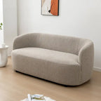 KINWELL Causeuse 2 places en tissu bouclé avec oreillers
