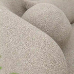 KINWELL Causeuse 2 places en tissu bouclé avec oreillers