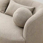 KINWELL Causeuse 2 places en tissu bouclé avec oreillers