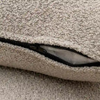 KINWELL Causeuse 2 places en tissu bouclé avec oreillers