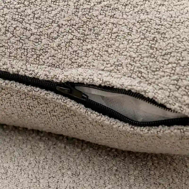 KINWELL Causeuse 2 places en tissu bouclé avec oreillers
