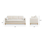 Canapé Knox 84 de style ferme moderne en velours avec accoudoirs droits
