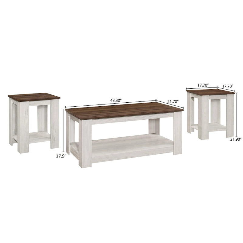 Table basse Gloria, 3 pièces