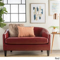 Causeuse en similicuir Justine par Christopher Knight Home