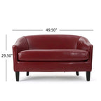 Causeuse en similicuir Justine par Christopher Knight Home