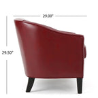Causeuse en similicuir Justine par Christopher Knight Home