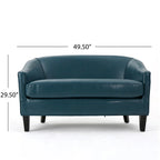 Causeuse en similicuir Justine par Christopher Knight Home