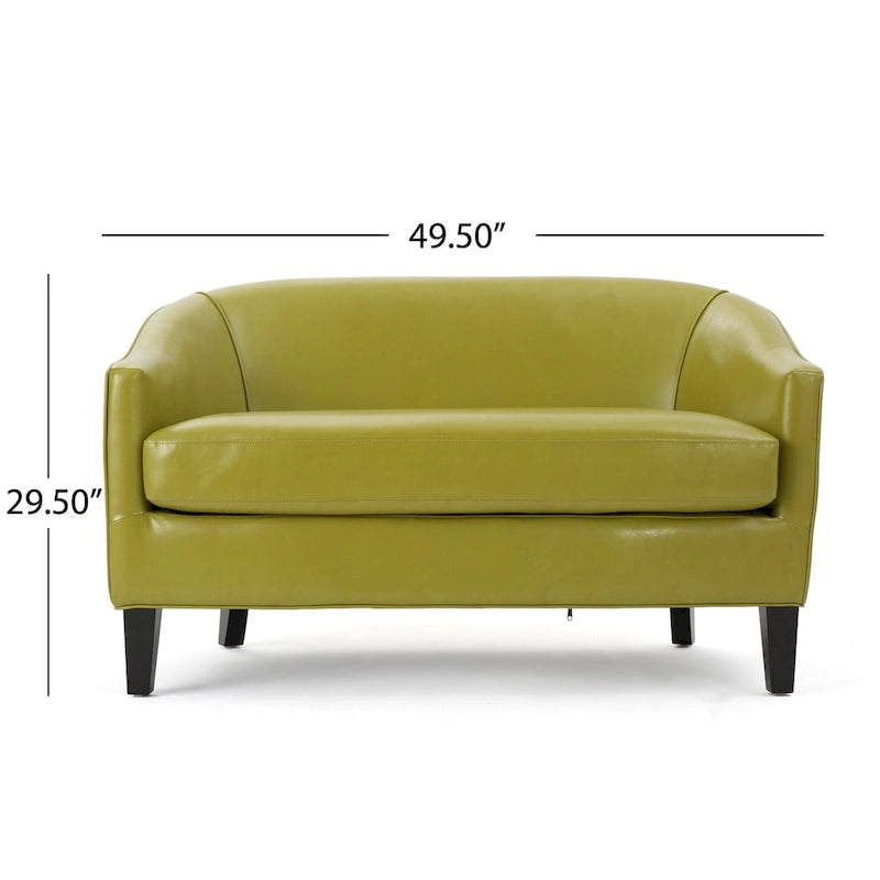 Causeuse en similicuir Justine par Christopher Knight Home