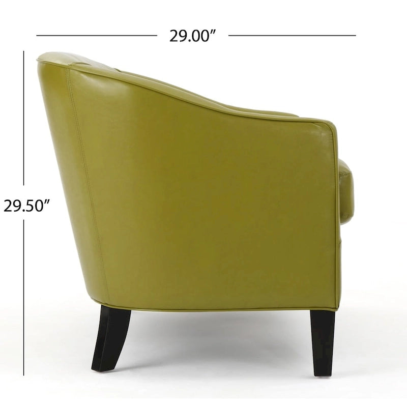 Causeuse en similicuir Justine par Christopher Knight Home