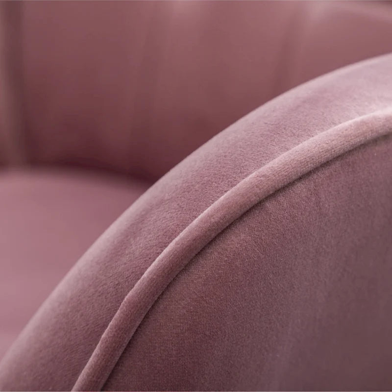 Fauteuil d'appoint capitonné en velours doux avec pouf Carson Carrington Aasen