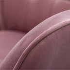 Fauteuil d'appoint capitonné en velours doux avec pouf Carson Carrington Aasen
