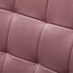 Fauteuil d'appoint capitonné en velours doux avec pouf Carson Carrington Aasen