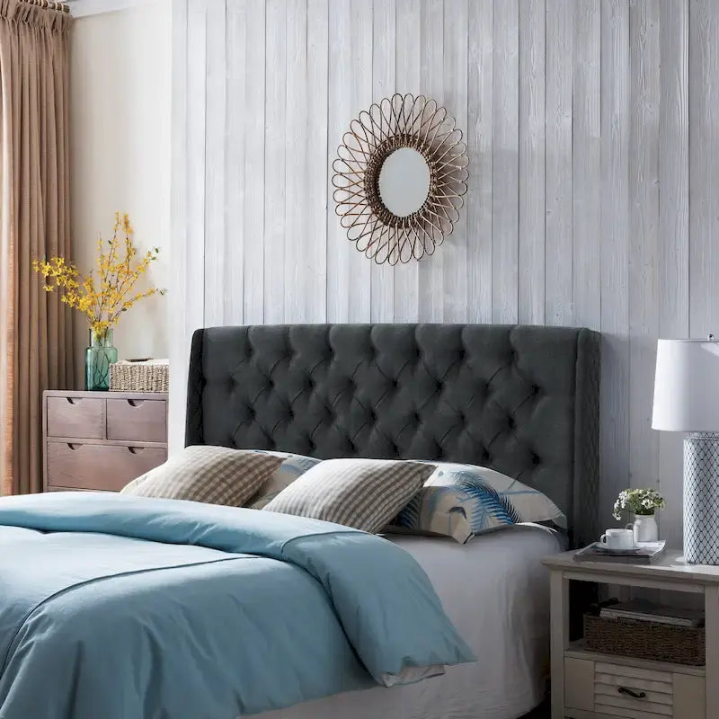 Tête de lit capitonnée Christopher Knight Home Perryman Queen Wingback Design luxueux