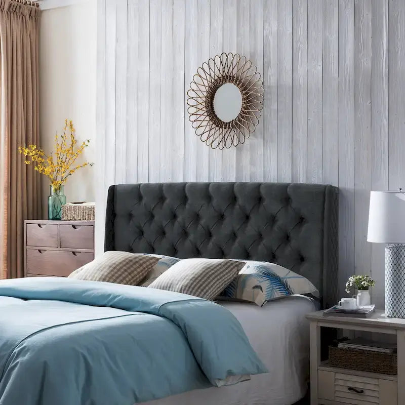 Tête de lit capitonnée Christopher Knight Home Perryman Queen Wingback Design luxueux