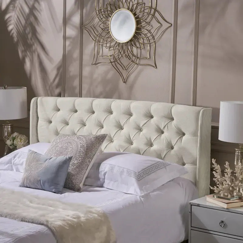Tête de lit capitonnée Christopher Knight Home Perryman Queen Wingback Design luxueux